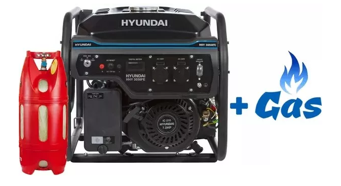 Генератор Hyundai HHY 3050FE (газ/бензин)