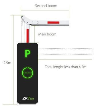 Стріла складана для шлагбаума ZKTeco BG1000-90 довжиною 4.5 м