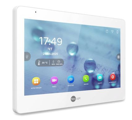 Комплект Neolight MEZZO Hybrid HD KIT Silver: гибридный видеодомофон 10.1" с Wi-Fi и 2 Мп видеопанель