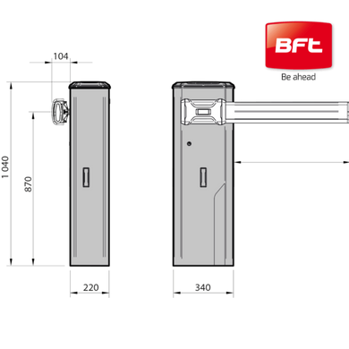 Шлагбаум BFT GIOTTO BT B ULTRA 36 KIT стріла 3м