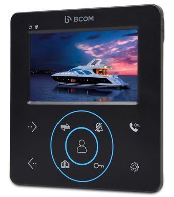 Комплект відеодомофона BCOM BD-480M Black Kit: відеодомофон 4" і відеопанель