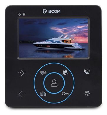 Комплект відеодомофона BCOM BD-480M Black Kit: відеодомофон 4" і відеопанель