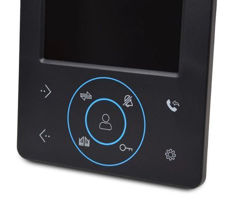 Комплект відеодомофона BCOM BD-480M Black Kit: відеодомофон 4" і відеопанель