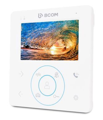 Комплект відеодомофона BCOM BD-480M White Kit: відеодомофон 4" і відеопанель