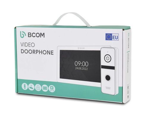 Комплект відеодомофона BCOM BD-480M White Kit: відеодомофон 4" і відеопанель