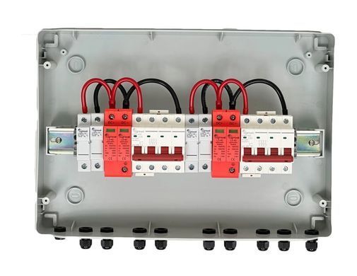 Сонячна PV розподільна коробка LQX2/2DC1000VB1-1532-PG, DC 1000В 2 входи 2 виходи, з блискавкозахистом