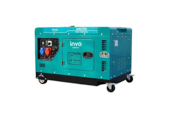Дизельный генератор INVO DTS-8000EA в кожухе, 7,5/8кВт, 230/380В