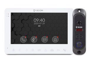 Комплект відеодомофона BCOM BD-780 White Kit: відеодомофон 7" і відеопанель