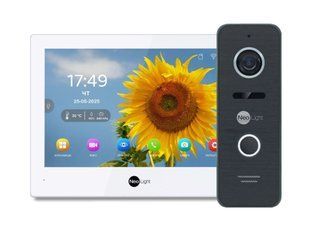 Комплект Neolight ALPHA Hybrid HD KIT Black: гібридний відеодомофон 8" з Wi-Fi та 2 Мп відеопанель